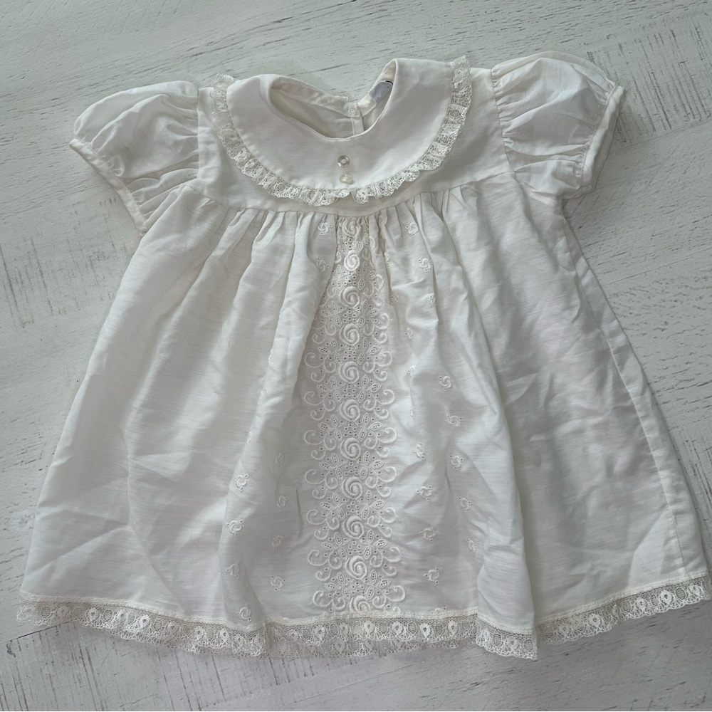 Carols Creations White Lace Baby Dress
